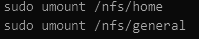 Install NFS Server - Unmount File System