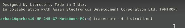 traceroute command in linux