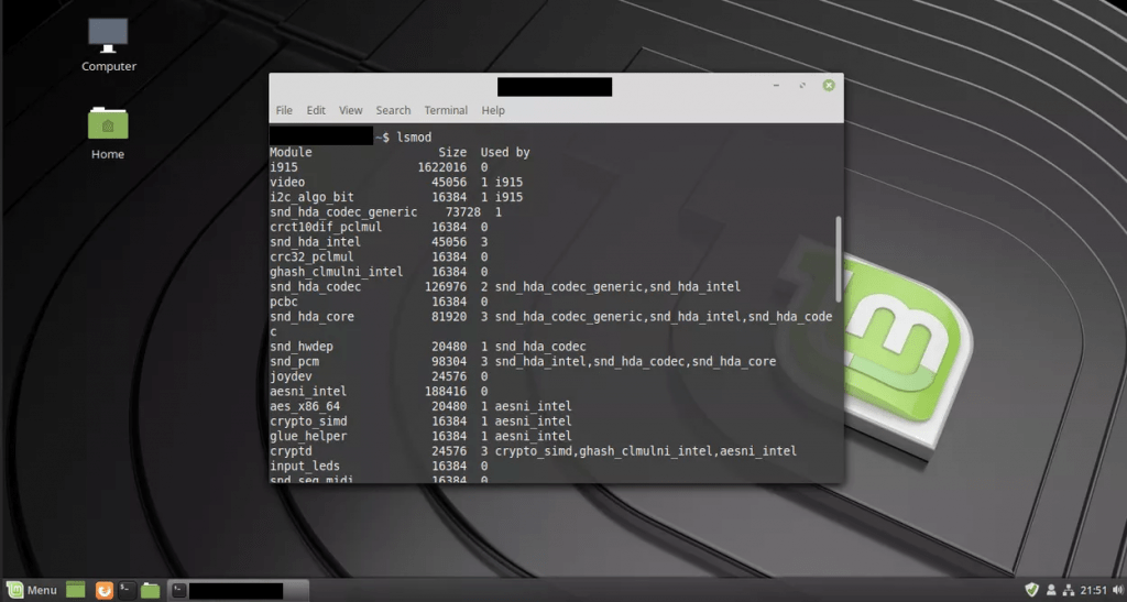 lsmod command in linux