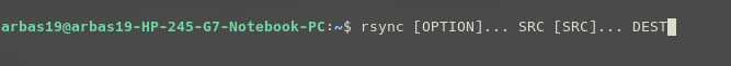 using rsync command in linux