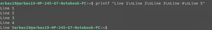 printing lines in Linux