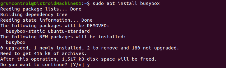 use busybox on linux 1