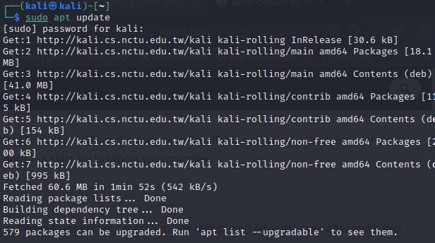 Update the Kali Linux System