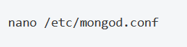 configure mongodb