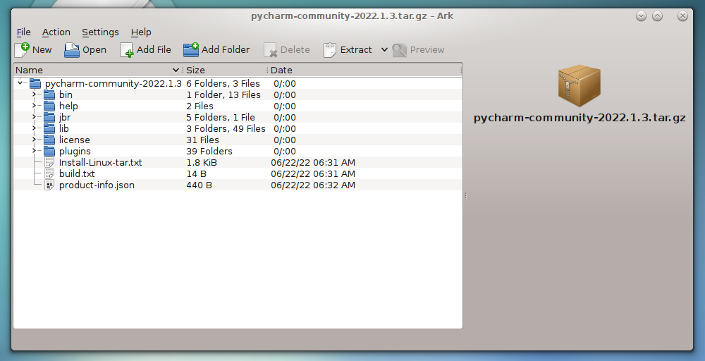 install and use python pycharm on linux