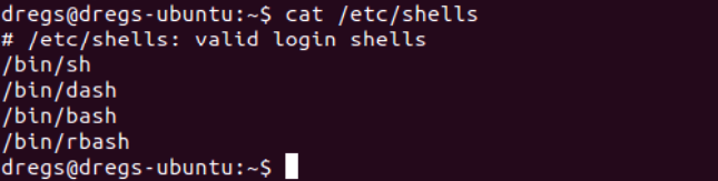 change default shell on linux