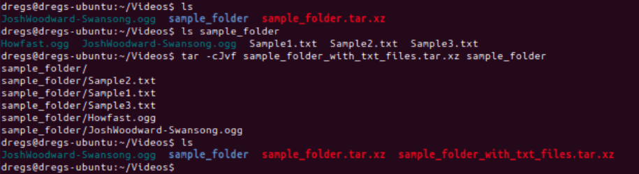 extract tar.xz files on linux