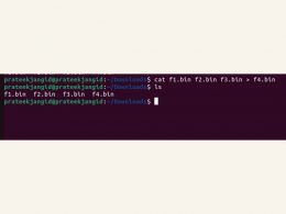 Combine binary files in Linux