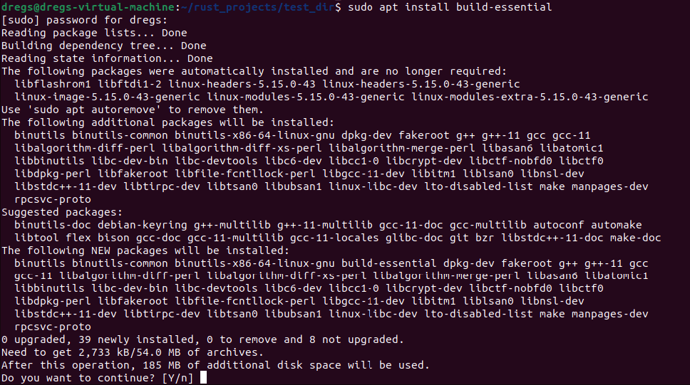 install rust on ubuntu 22.04