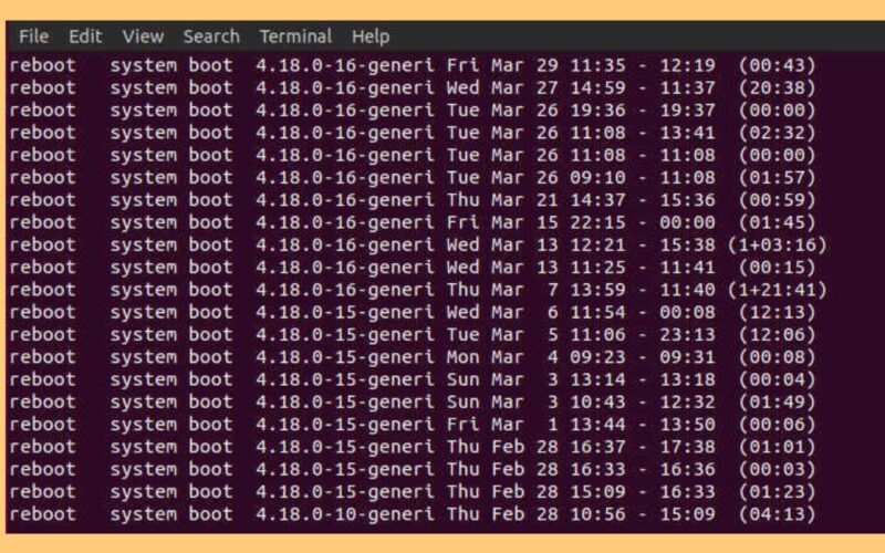How to Check Last Reboot Time on Linux