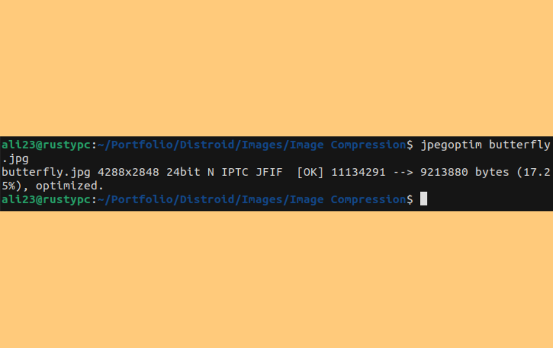 How to Compress JPEG Images using Terminal on Linux