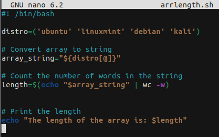 How to Find the Array Length in Bash