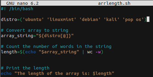 How to Find the Array Length in Bash