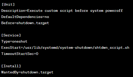 How to Run a Script Before Shutdown Under Systemd