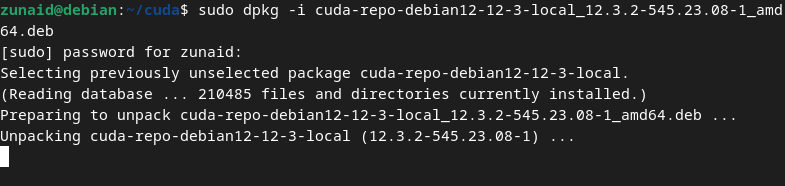 install CUDA toolkit on Debian